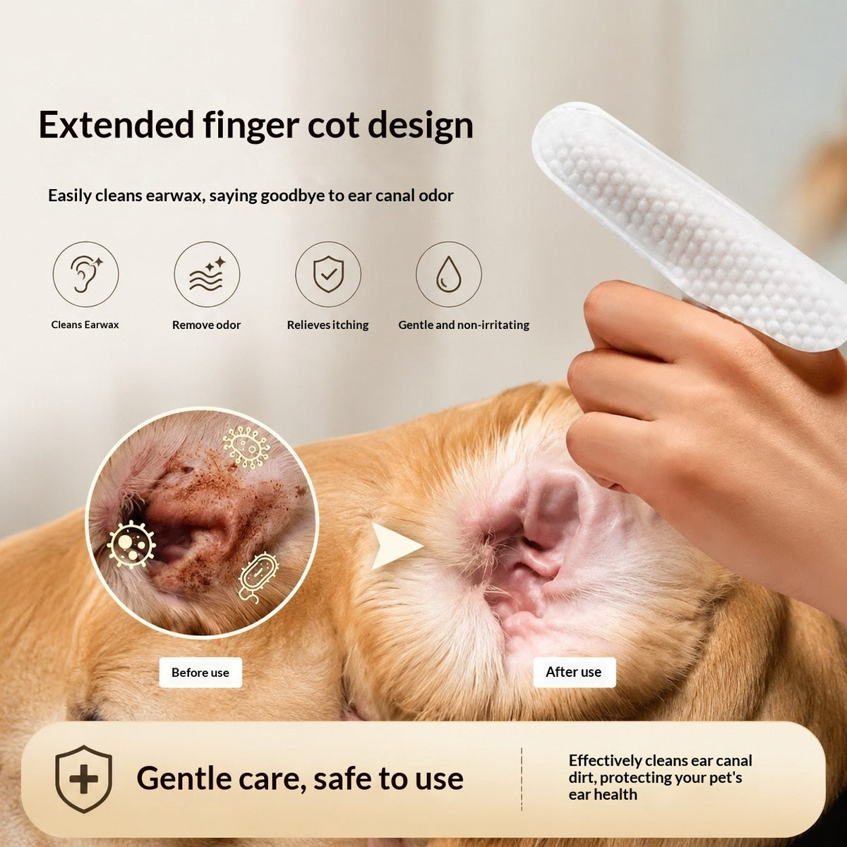 Toallitas Limpiaorejas para Perros y Gatos, tercera vista