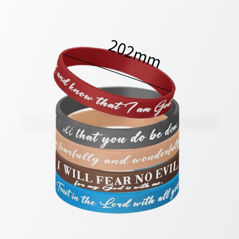 Set 12 Pulseras de Silicona con Frases